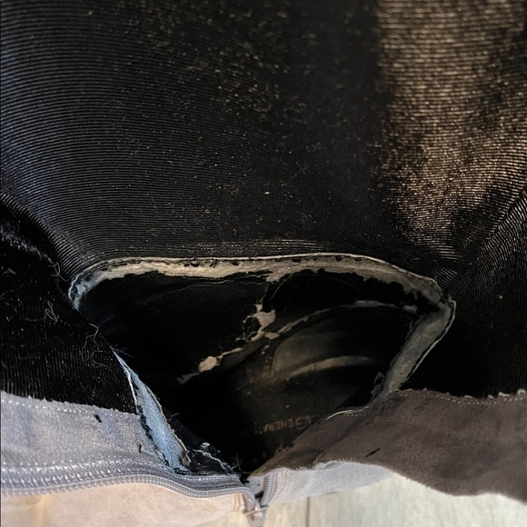 BCBGeneration Merryl Grey Taupe Knee High Suede Wedge Boots, Size 8.5 - Picture 10 of 11